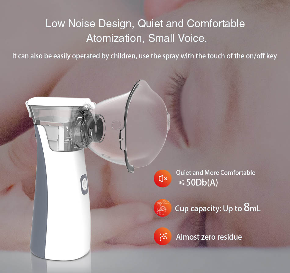 Infographic showing low noise operation and cup capacity.