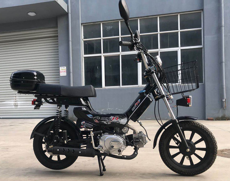 Side profile of the gasoline mini motorcycle