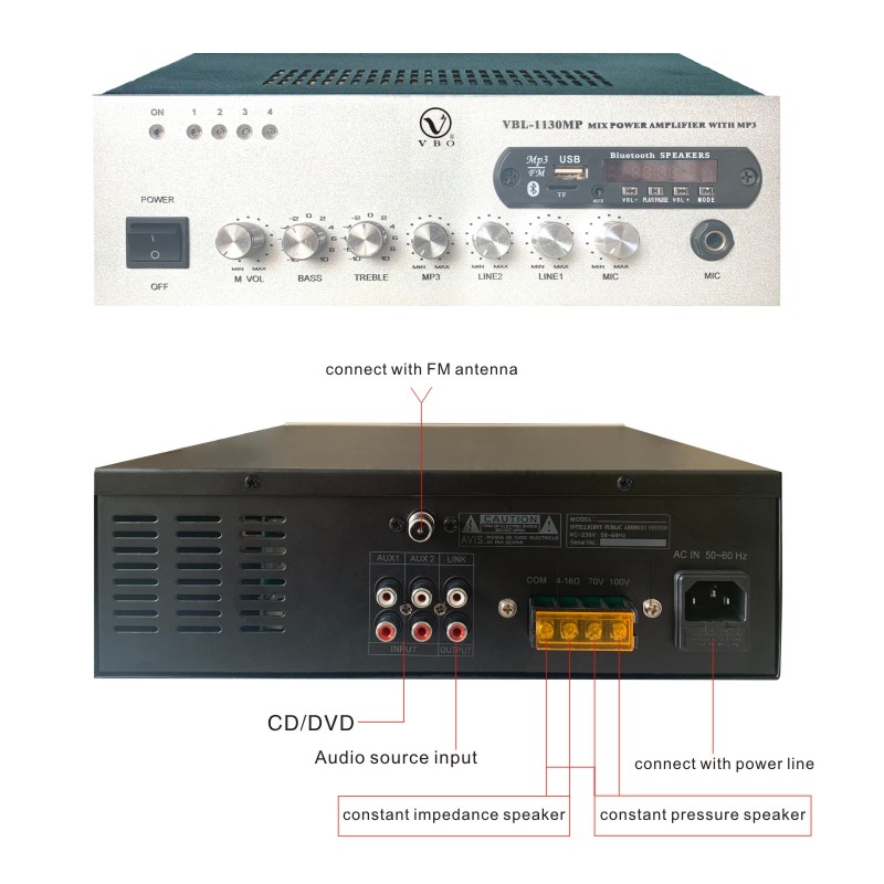 Bluetooth MP3 Mini Power Amplifier