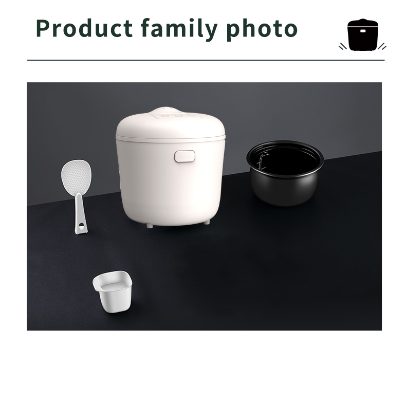 Rice cooker with included accessories