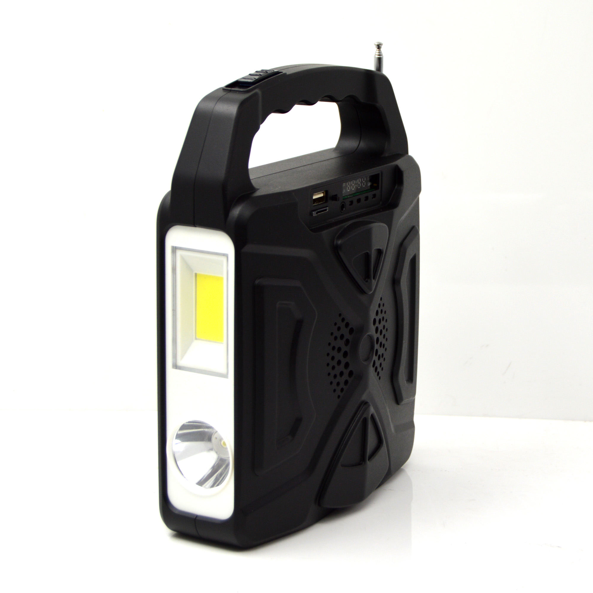 Portable Solar Power Station with LED Lighting and Audio Playback