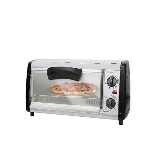 11-Liter Compact Toaster Oven with glass door and control panel