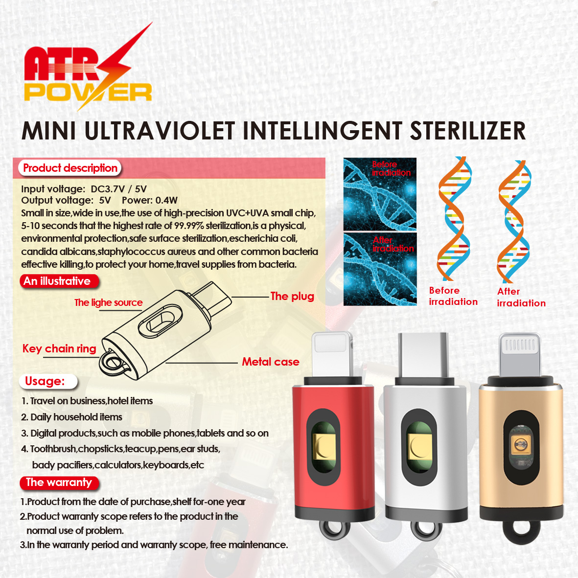 Mini UVC sterilizer LIGHT - Image 2