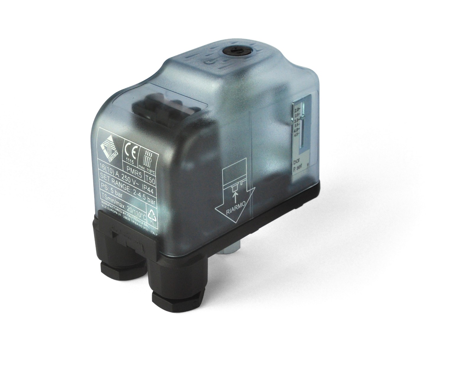 Heating System Pressure Switch with Manual Reset