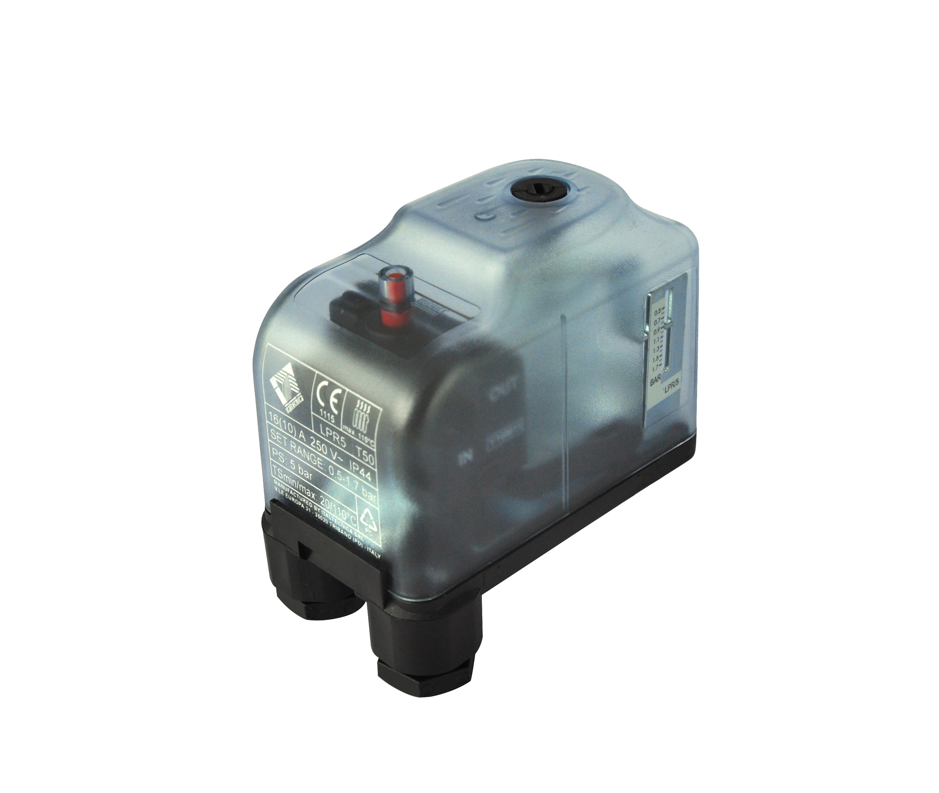 LPR5 pressure switch unit showing external graduated scale