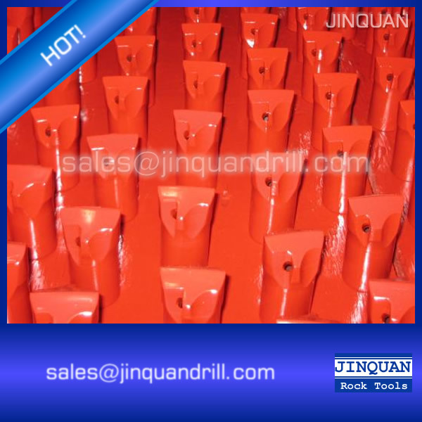 Industrial rock drilling chisel bit.