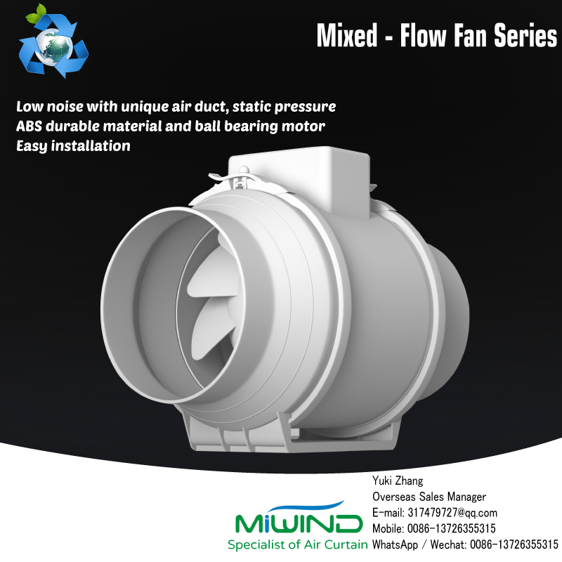 Mixed Flow Inline Duct Fan