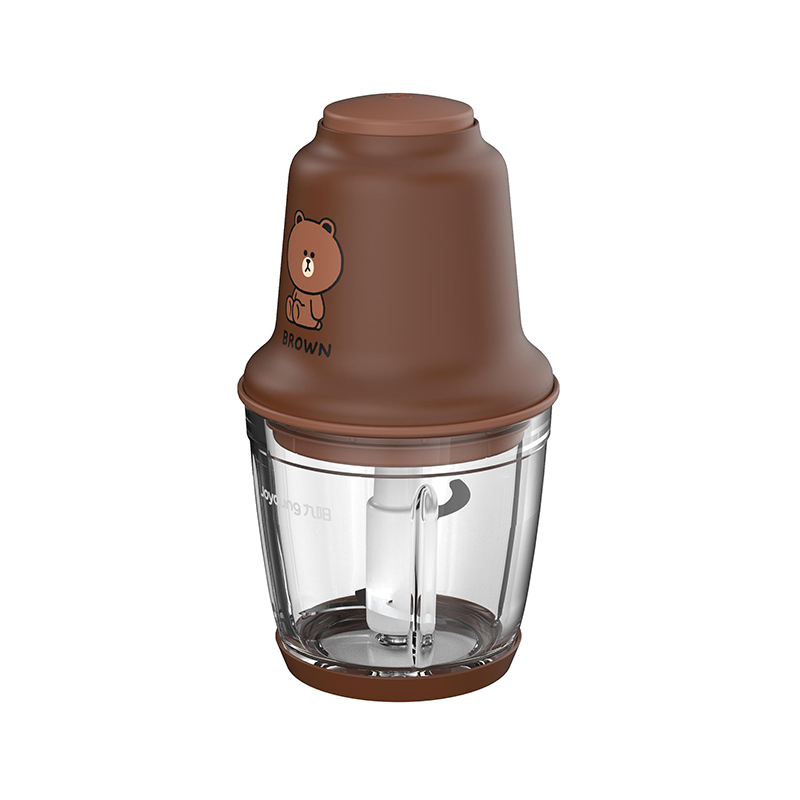 Compact Electric Food Chopper with Brown Bear Design