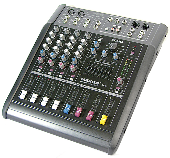 8-Channel Stereo Audio Mixer with Effects and EQ