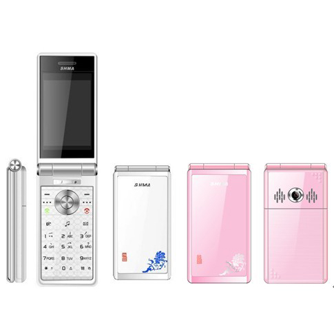 Clamshell Feature Phone with Floral Design