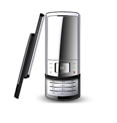 Silver and Black Slider Mobile Phone