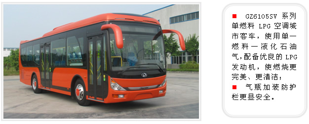 LPG Single-Fuel Air-Conditioned City Bus