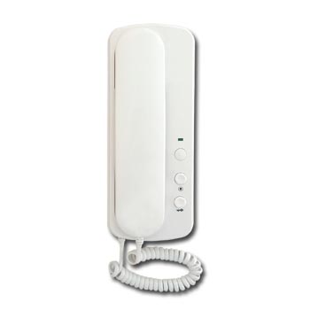 Wall-Mounted Intercom Handset with Coiled Cord