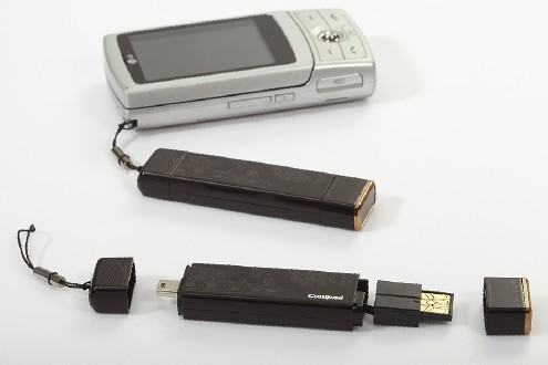 Mobile Phone Accessory Kit with Vintage Phone, USB Drive, and Adapter