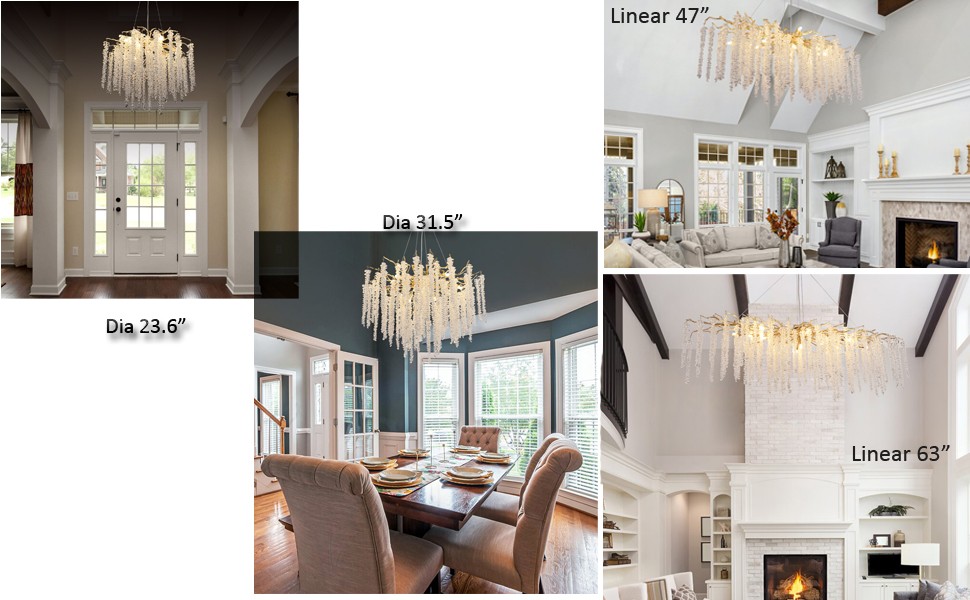 Modern Crystal Gold Chandelier Lighting - Image 3