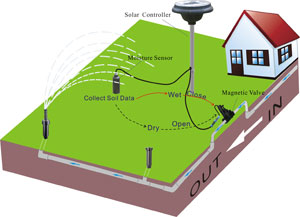 Solar Powered Moisture Controlled Irrigation System