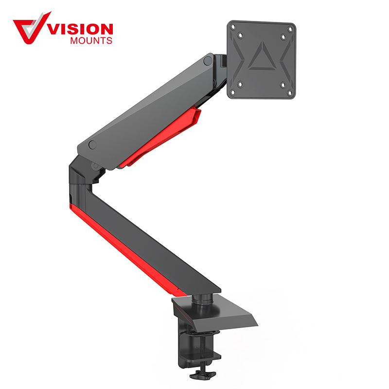 Monitor Mount Stand - Aluminum Gas Spring Arm Height Adjustable Monitor Desk Mount VESA Bracket - Image 3