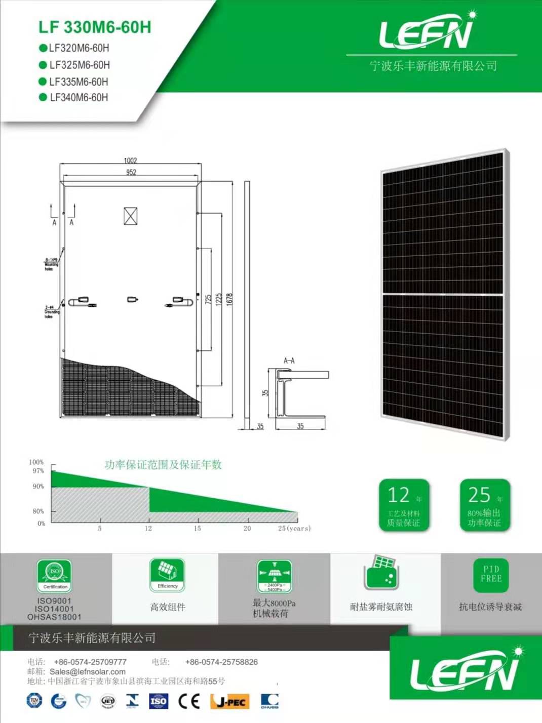 High-Efficiency Mono PERC Solar Module