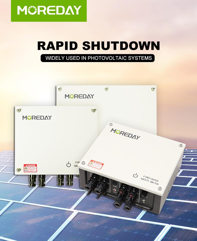 Rapid shutdown device installed in a solar system