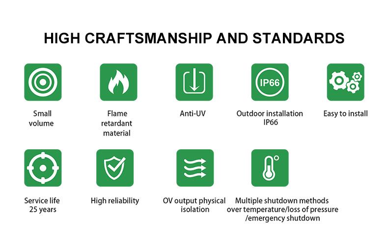 High craftsmanship and robust design features of the rapid shutdown device