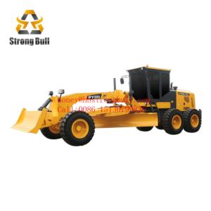 Heavy-duty motor grader on a construction site