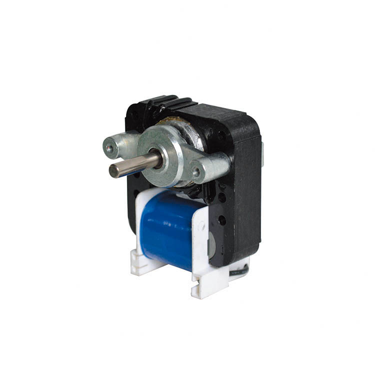 Side profile of the electric motor with blue-wrapped coil