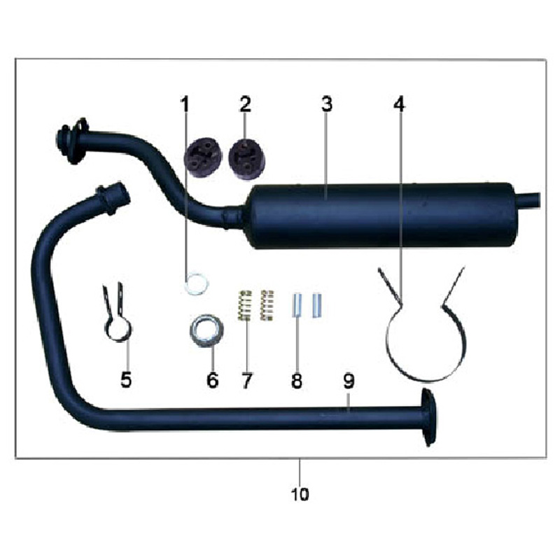 Motor Tricycle Exhaust Muffler Assembly