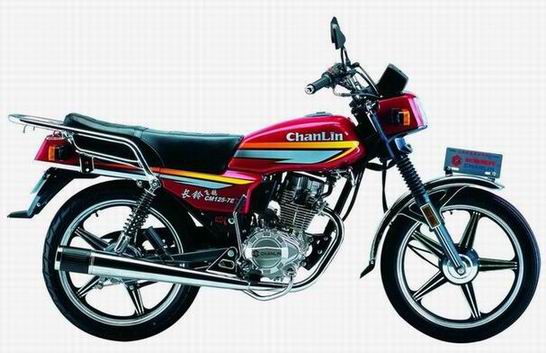 Red 125cc Street Motorcycle with Luggage Rack