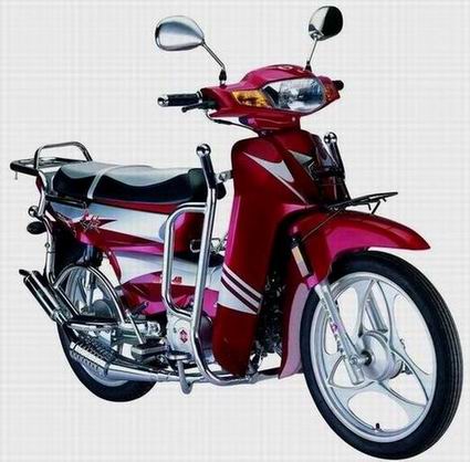 Red and Silver Vintage Motorcycle