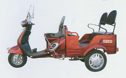 Three-Wheeled Electric Motorcycle with Passenger Seat