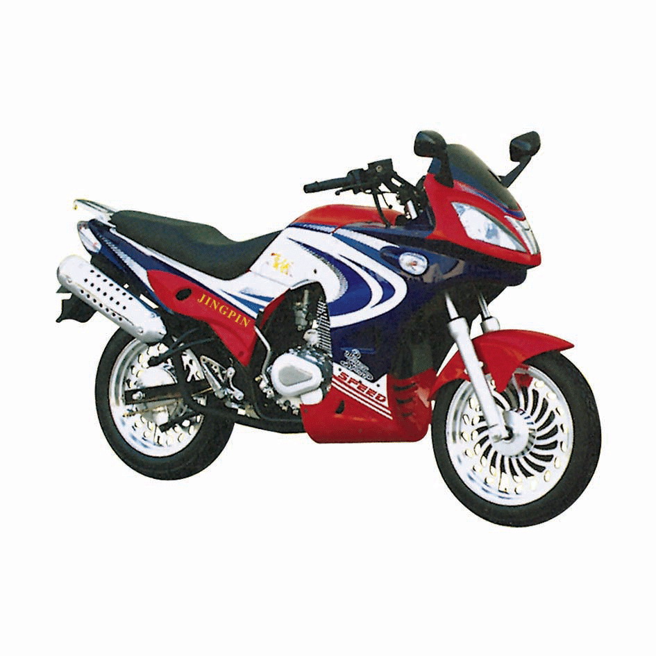 Red, White, and Blue Street Motorcycle