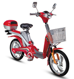 Electric Step-Through Scooter with Basket