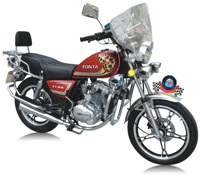 Cruiser Motorcycle with Backrest and Luggage Racks