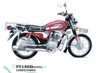 Red and Silver Commuter Motorcycle