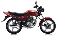 Red Commuter Motorcycle with Single-Cylinder Engine