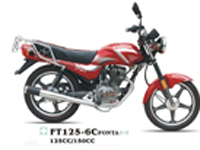 Red Street Motorcycle with Luggage Rack
