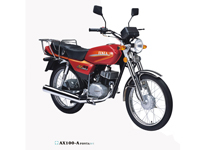Red Urban Commuter Motorcycle with Luggage Rack