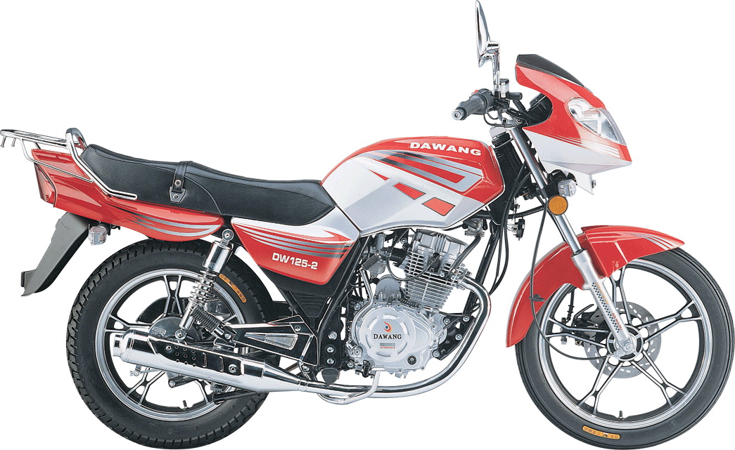 Red and Silver Commuter Motorcycle