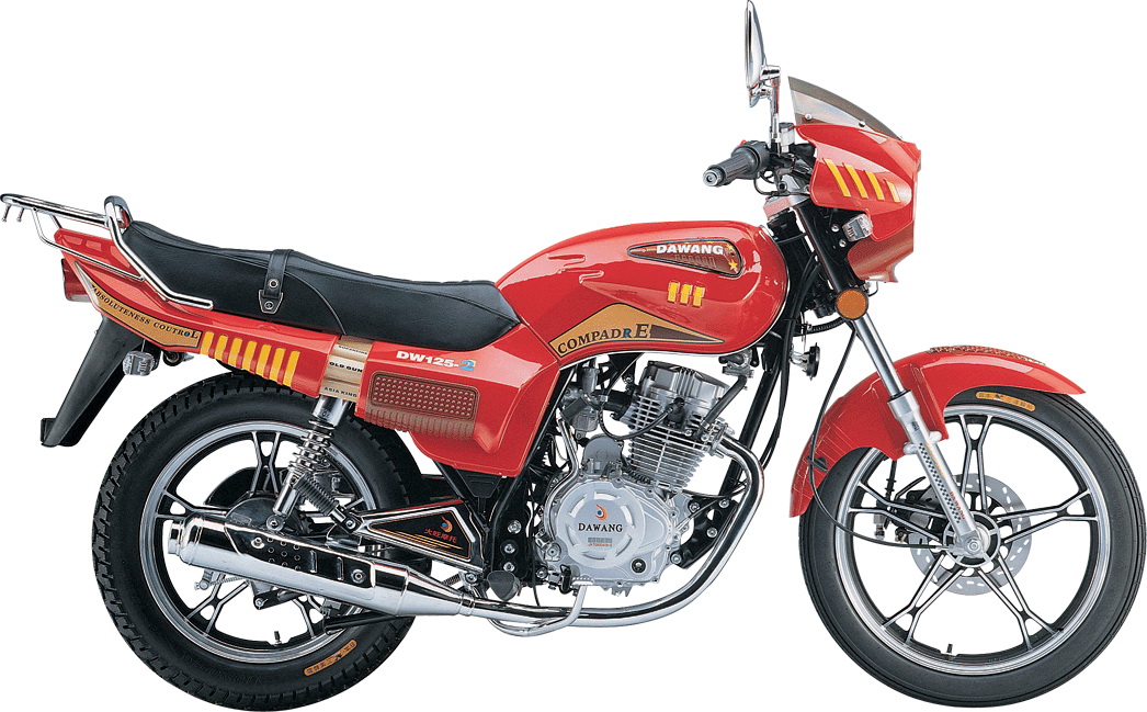 Red 125cc Street Motorcycle with Chrome Accents