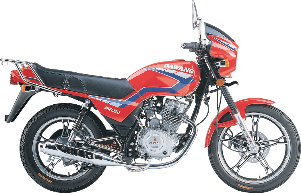 Red Street Motorcycle with Chrome Accents