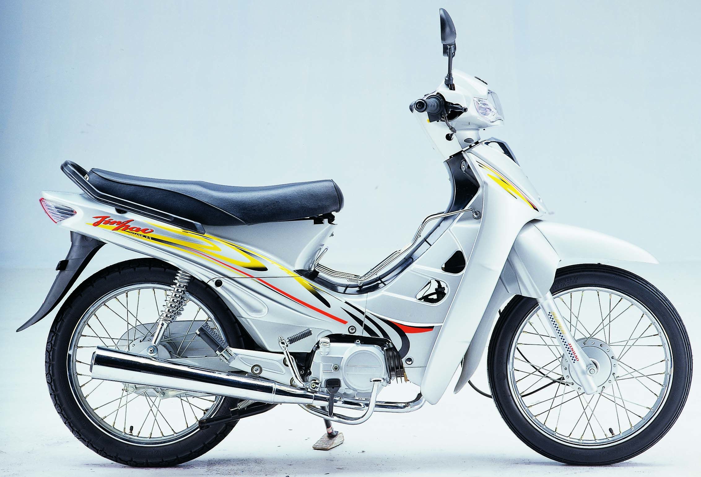 Step-Through Motorcycle with Spoked Wheels