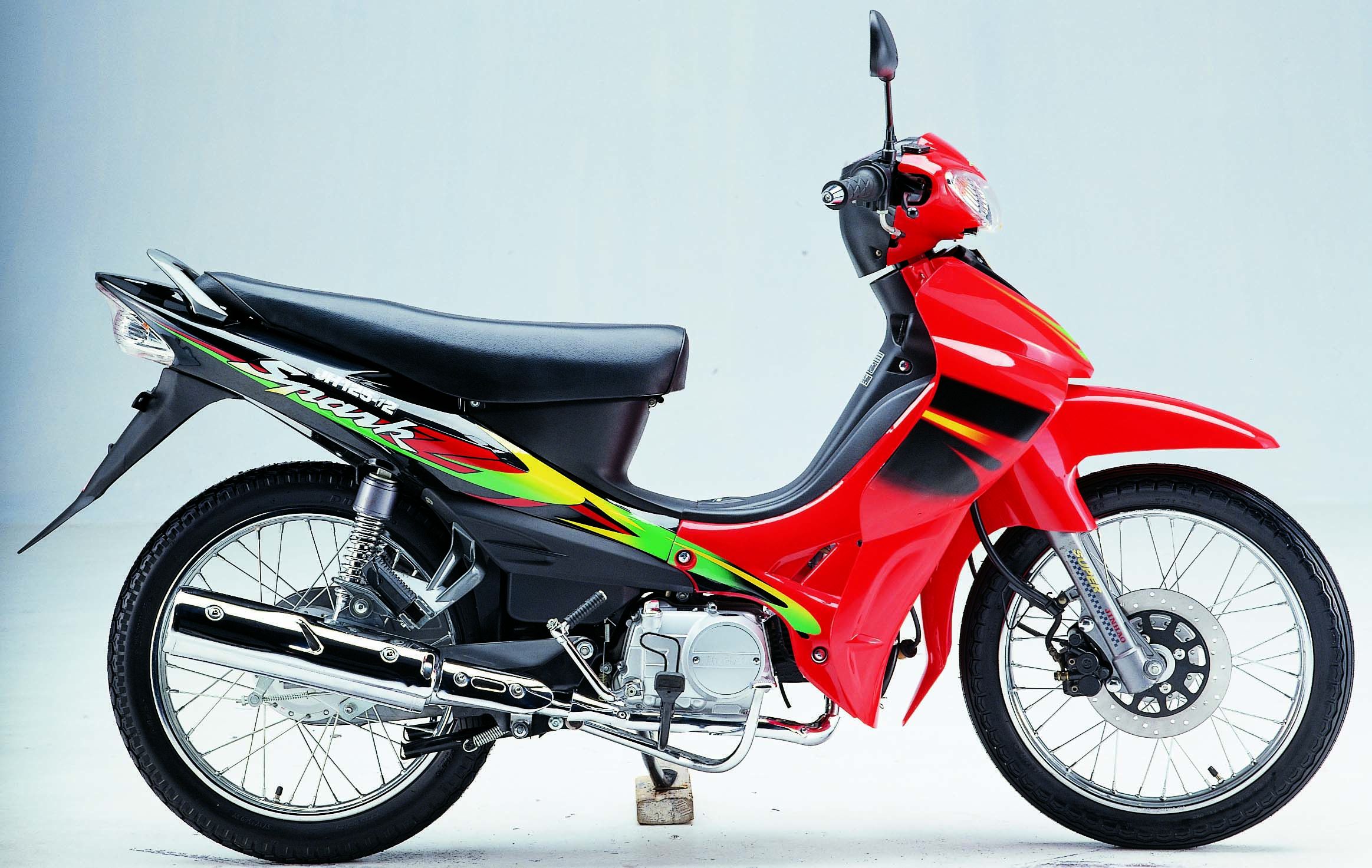 Red and Black Underbone Motorcycle