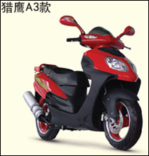 Red and Black Step-Through Gas Scooter Motorcycle