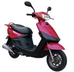 Red Urban Scooter Motorcycle