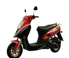 Red and Black Step-Through Gas Scooter