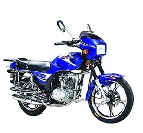 Blue Street Motorcycle with Chrome Accents
