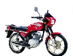 Red Commuter Motorcycle with Chrome Accents