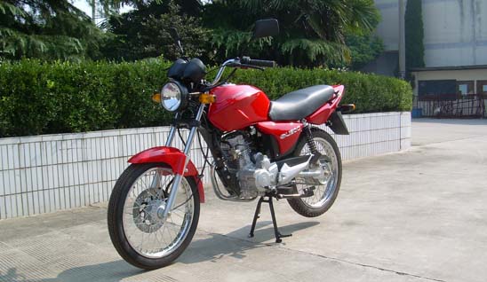 Red Street Motorcycle with Black Seat