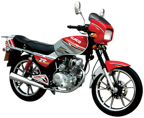 Red and Silver Commuter Motorcycle