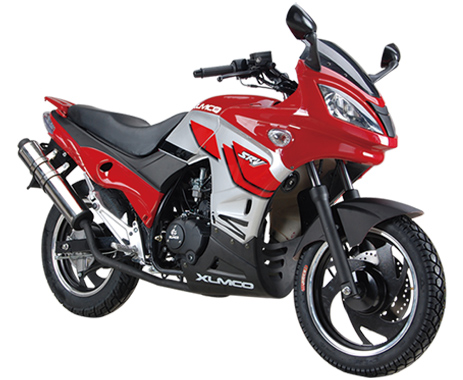 Red and Silver Sport Motorcycle with Fairing